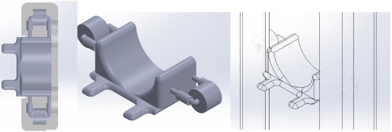Motor Housing and Rail System Rendering